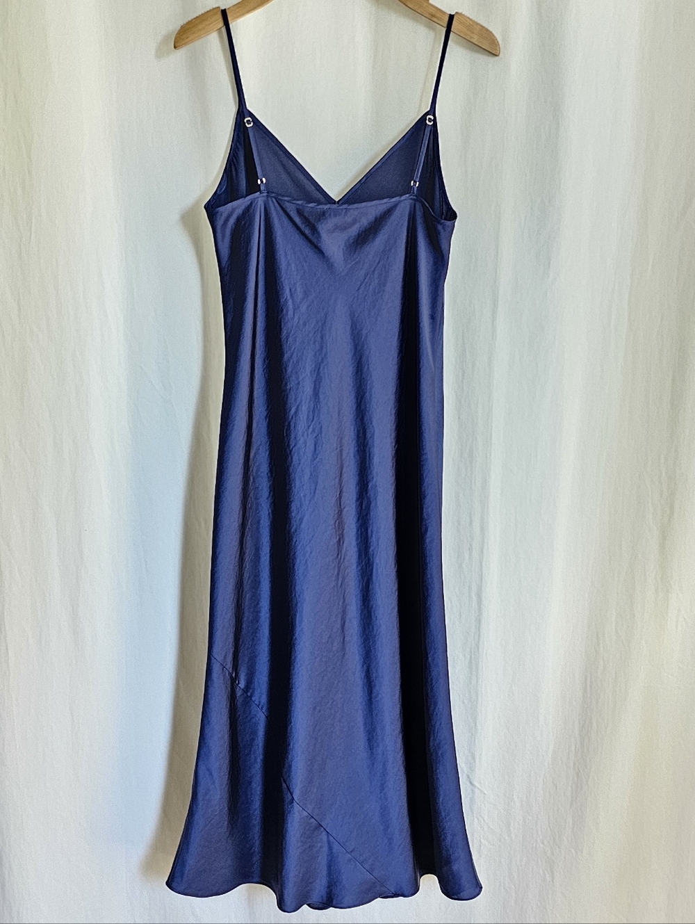 Aritzia Wilfred Admiral Navy Blue Only Slip Dress - Picture 3 of 16